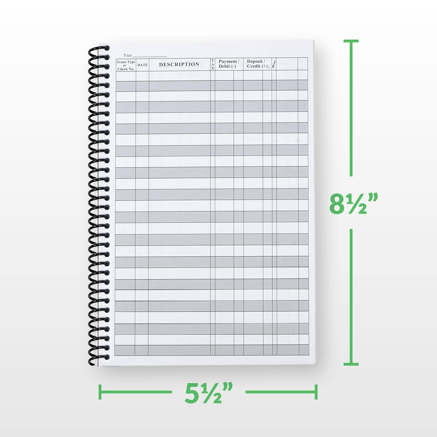 ‘s Premium Check Book Register & Debit Card Ledger Notebook Checking Account…