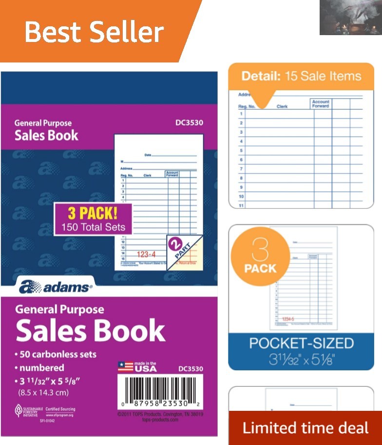 Compact 2-Part Sales Order Books – 50 Sets Each, Pack of 3 for Easy Invoicing