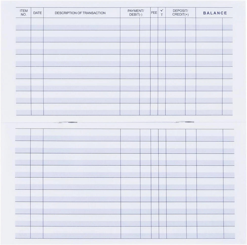 20 Pack Checkbook Register Check Registers for Personal Blank Ledger Transaction