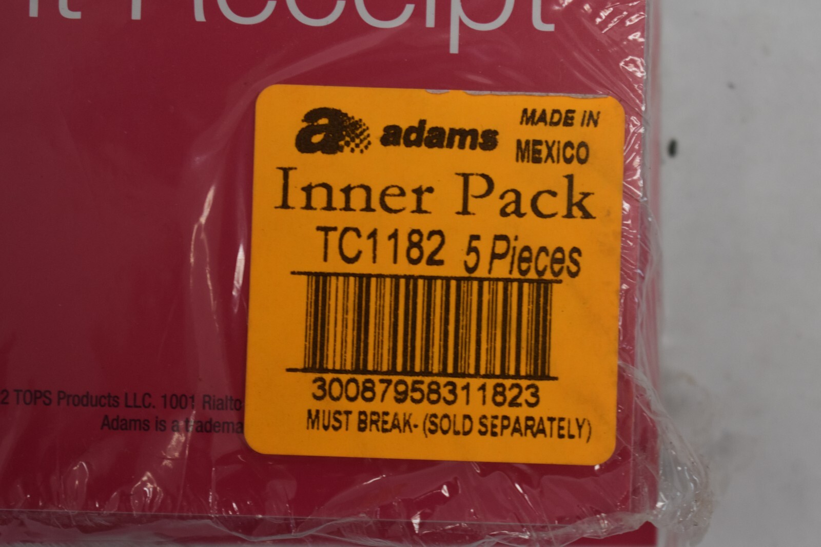 Lot of 5 Adams 3 Part Carbonless Money & Rent Receipt Booklets 500 Sets Total