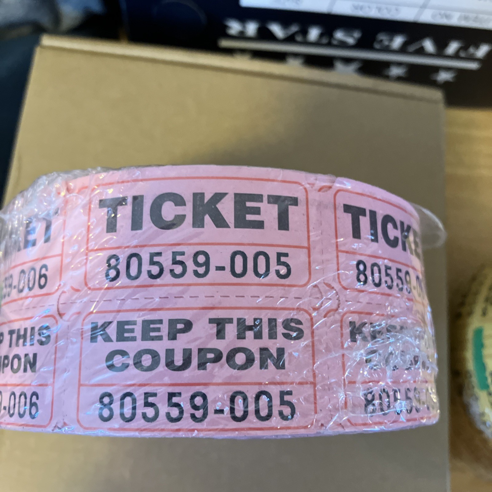 Pink Raffle Tickets Double Roll Fundraising Event Entry set 1000 PCS