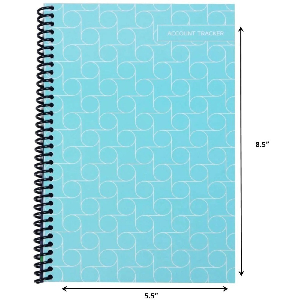 Simple Account Tracker Money Ledger 5.5 x 8.5 Spiral Bound 50 Pages 1-Count for