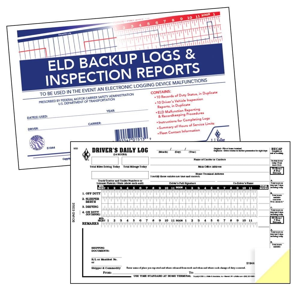 10 Sets ELD Backup Driver Log Book 2Ply Carbonless 8.5×5.5 Inch 5 Pack