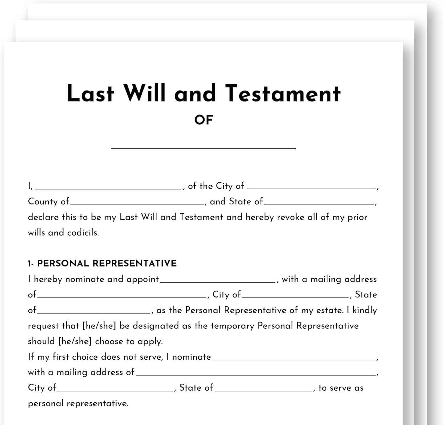 Last Will and Testament Kit 2026 – DIY Will Forms, Pre-Formatted Legal Templates