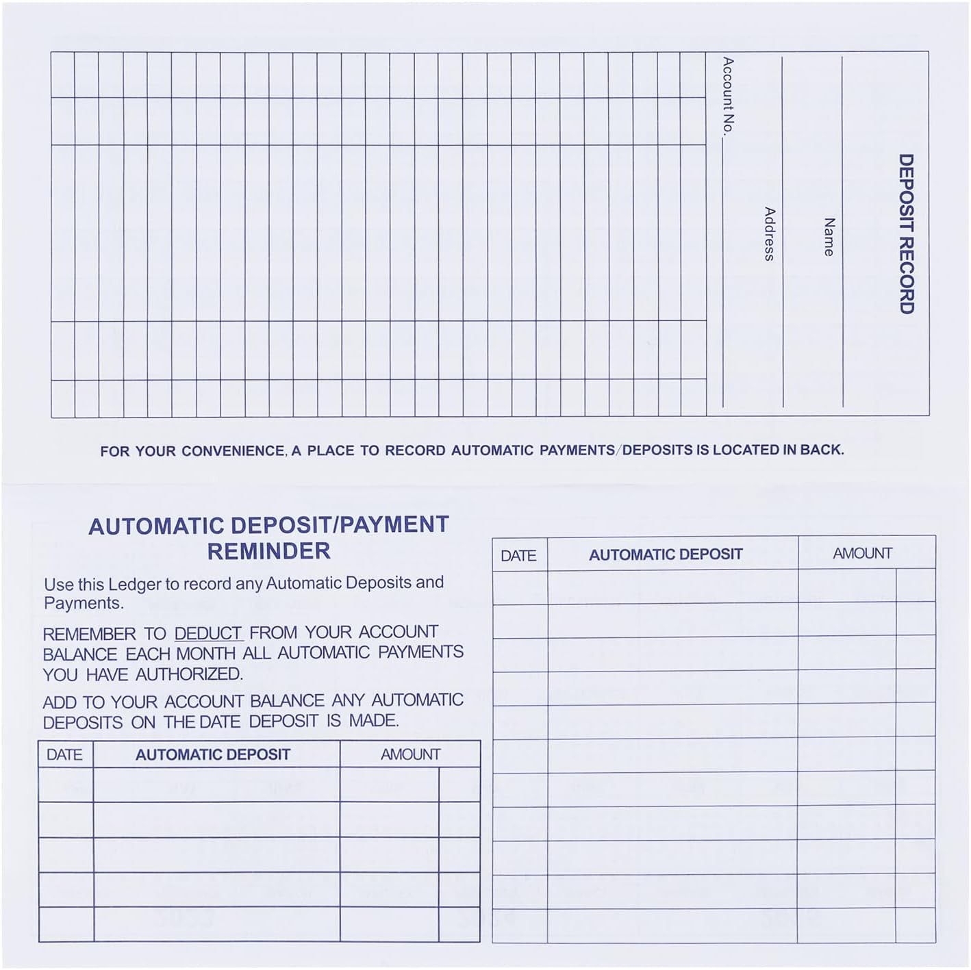 20 Pack Checkbook Register Check Registers for Personal Blank Ledger Transaction