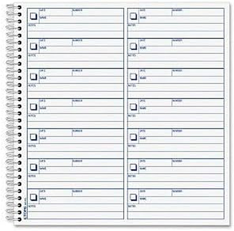 44165 Voice Mail Log , 8 1/2 X 8-1/4, 1,4-Message
