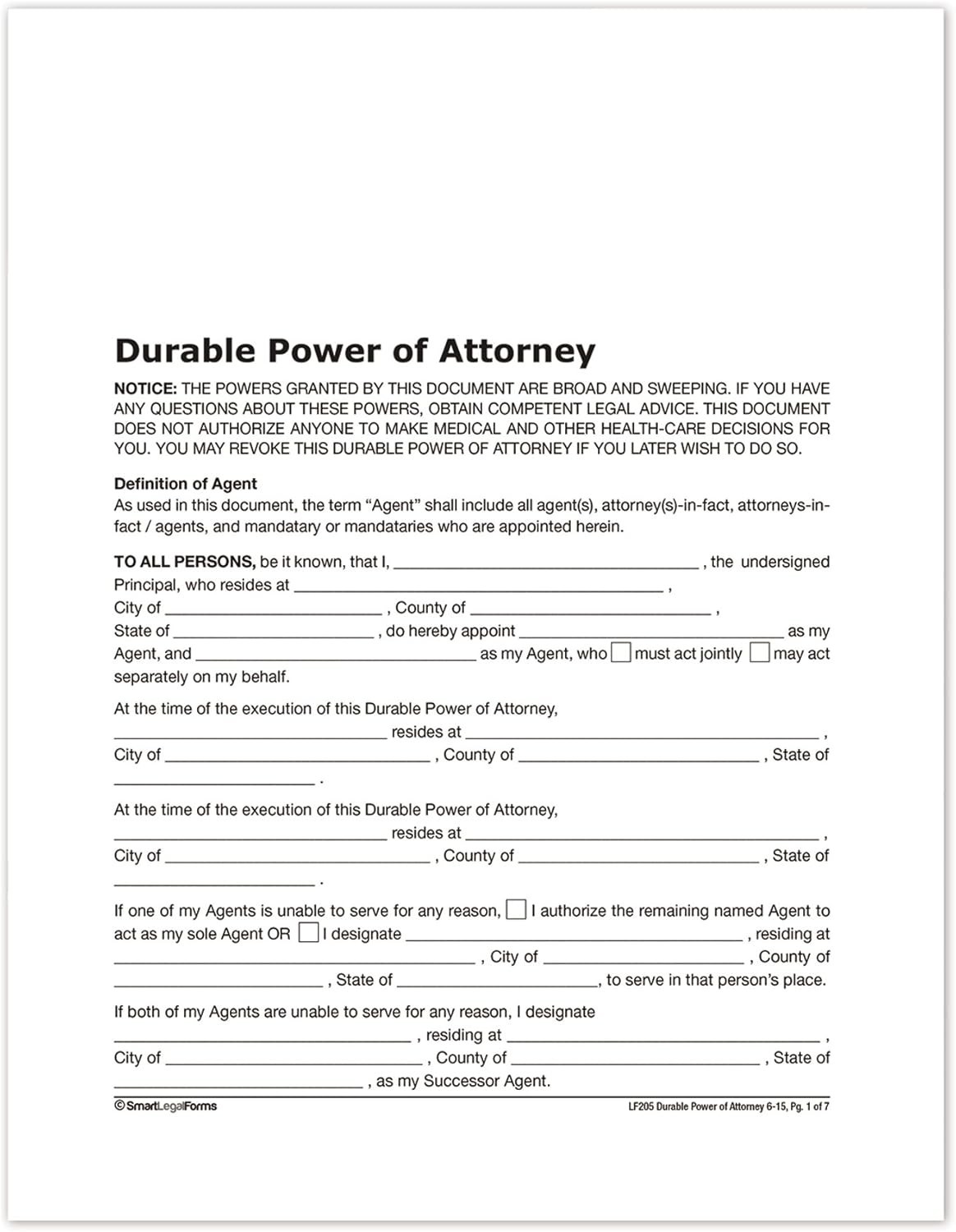 Simple & Accessible Durable Power of Attorney Kit – Comprehensive Legal Forms