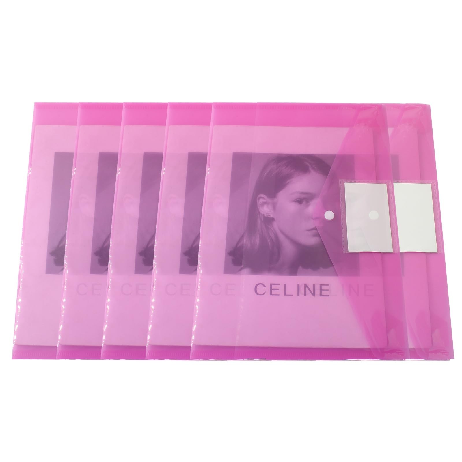 Verkelly 6 Pack Plastic Envelopes Poly Folder, 7 Different Colors