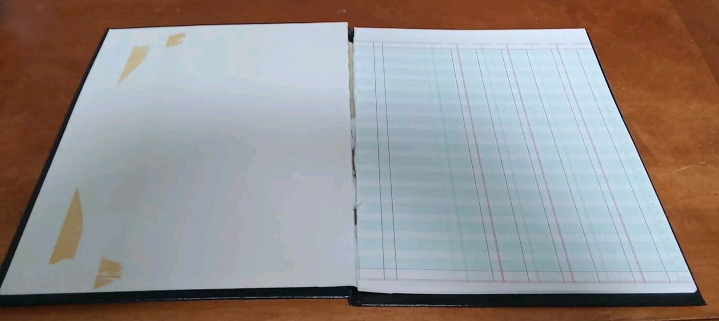 Mead Management Series Columnar Book 6 Columns BLACK Hard Cover USED Blank 64868