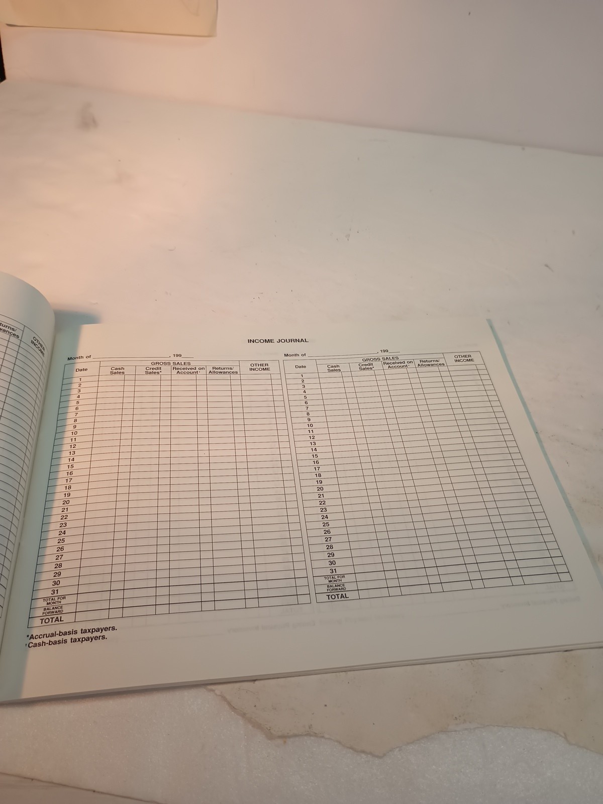 (1) PO New Vintage Business Tax Record Book H & R Block 2000 Dam From Storage.