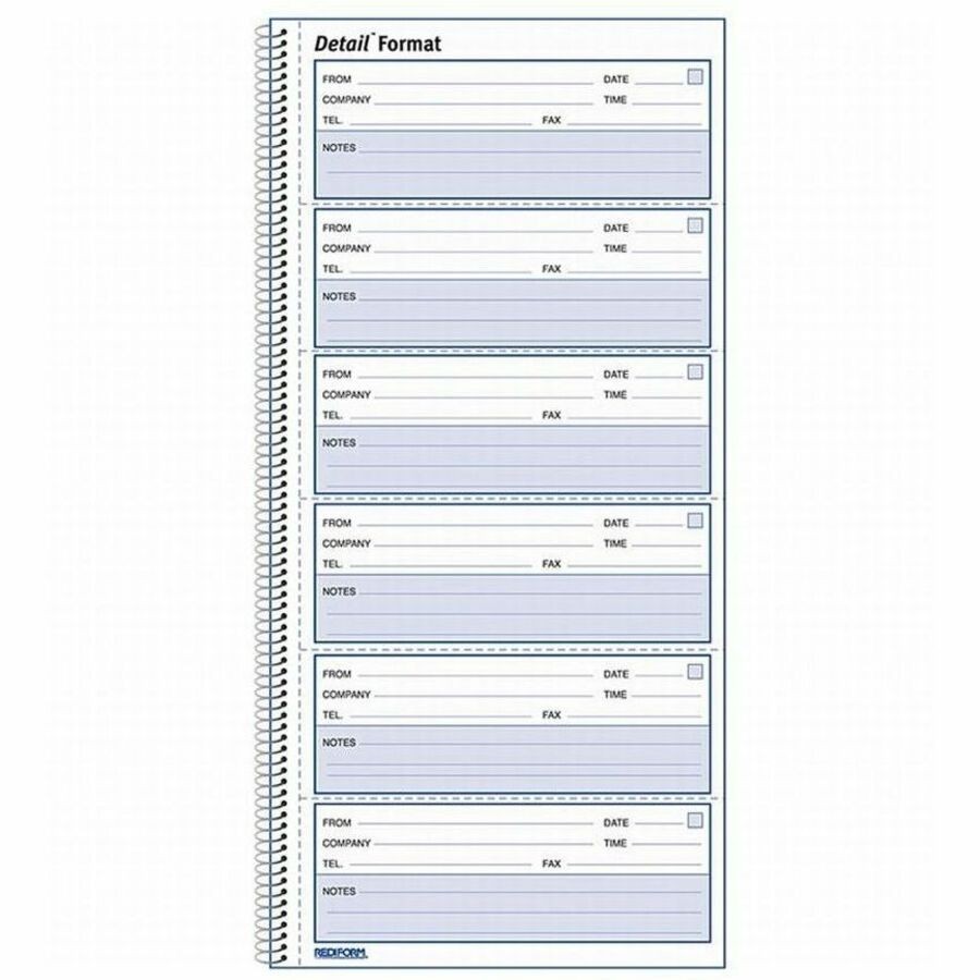 Rediform RED51113 Voice Mail Log Book 600 Sheets White