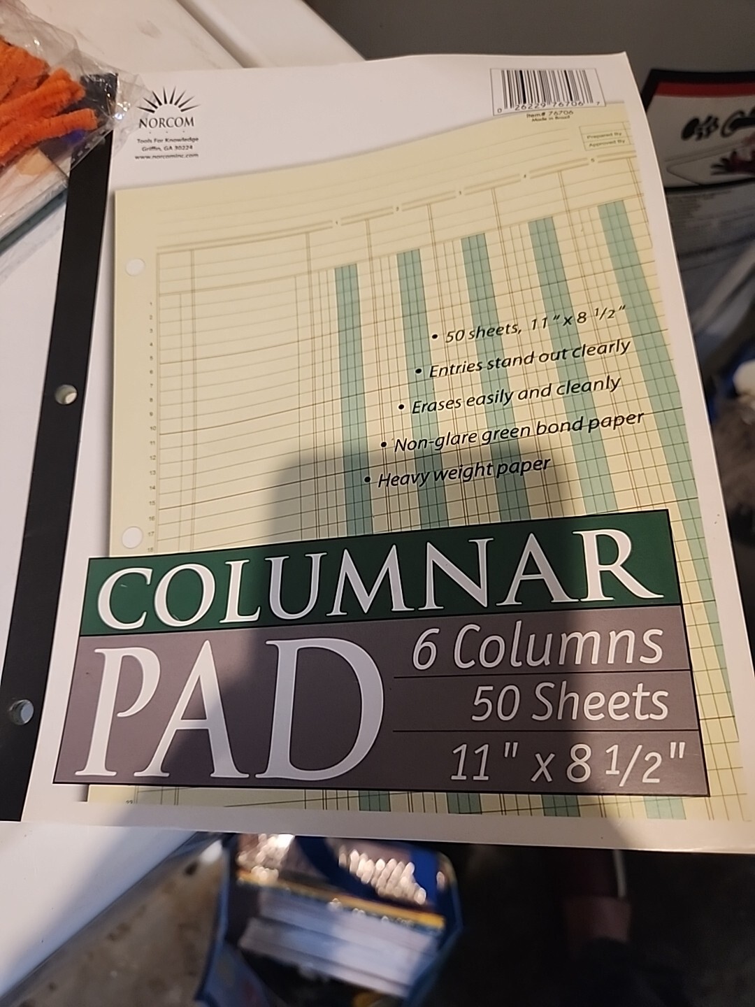 50 Sheets Columnar Ledger Pad 4 Columns Letter Size 8.5″ x 11″.