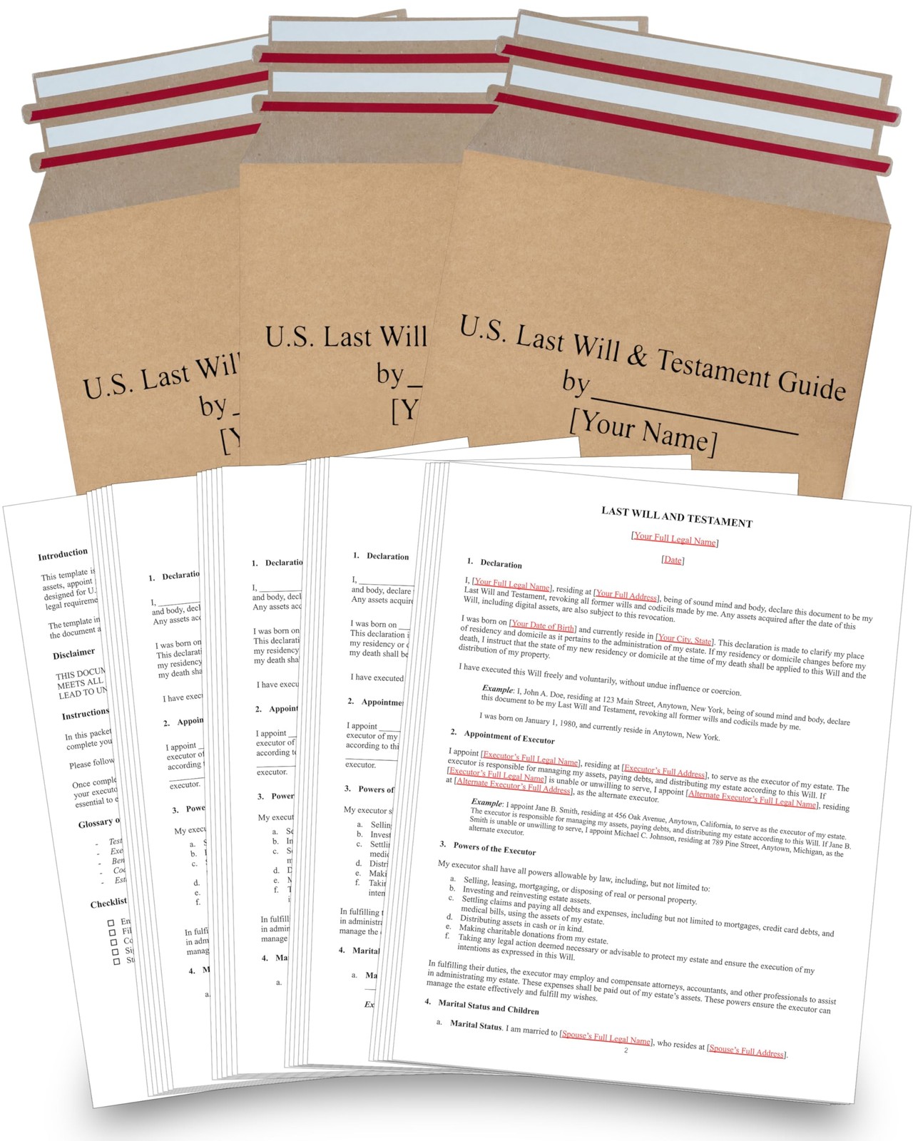 TillBio 2026 Last Will and Testament Kit last will testament, White