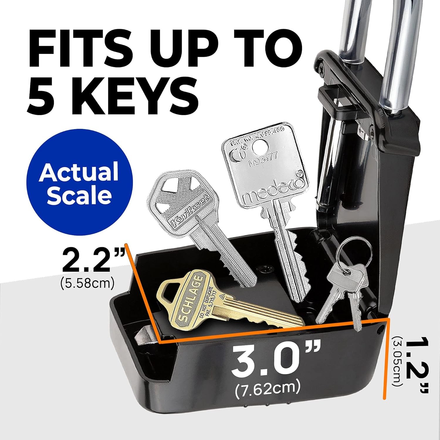 Lion Locks 1500 Key Lock Box with Code, Lockbox for Keys Outdoor, Realtor