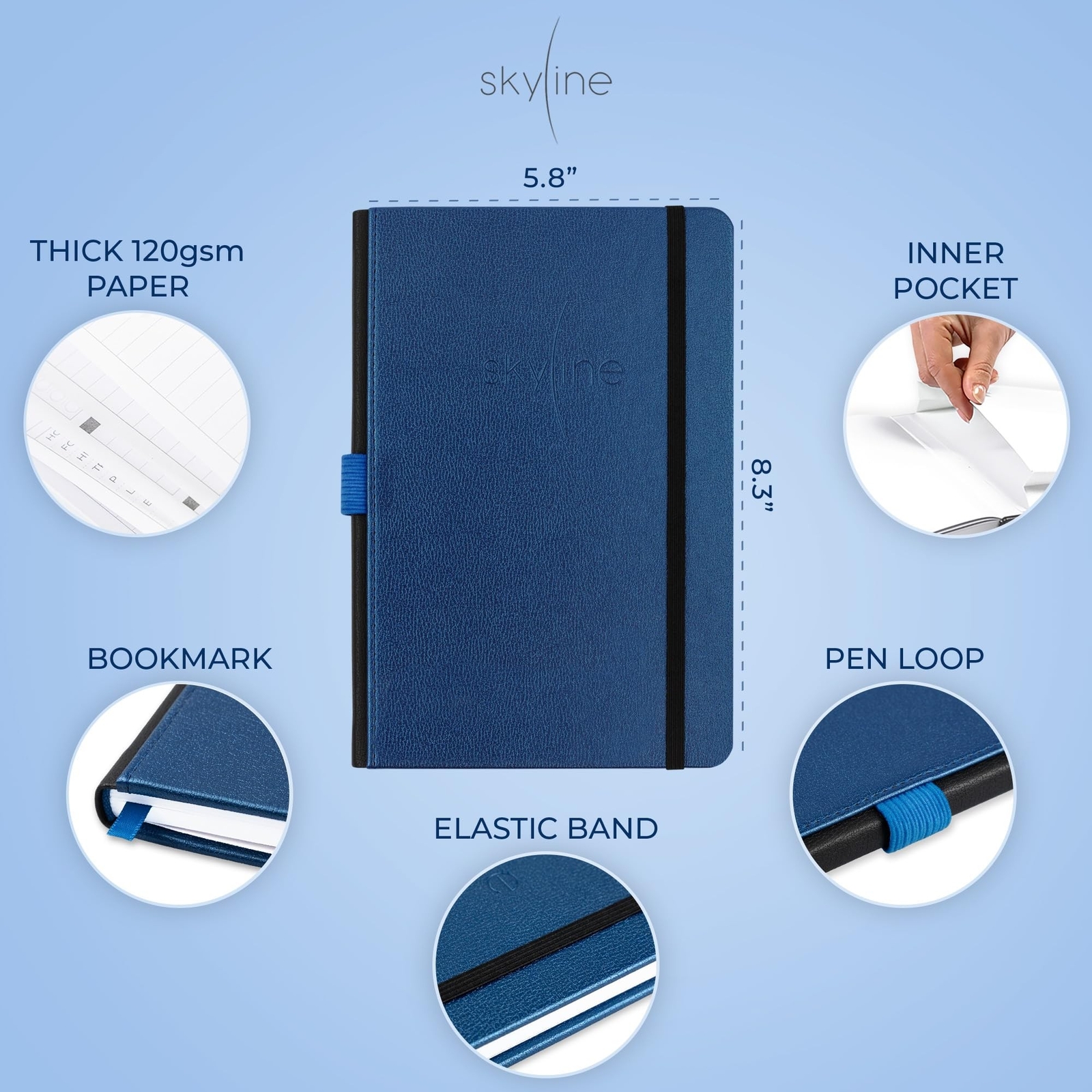 Skyline Check Register – Accounting Ledger Log Book for Income & Expenses