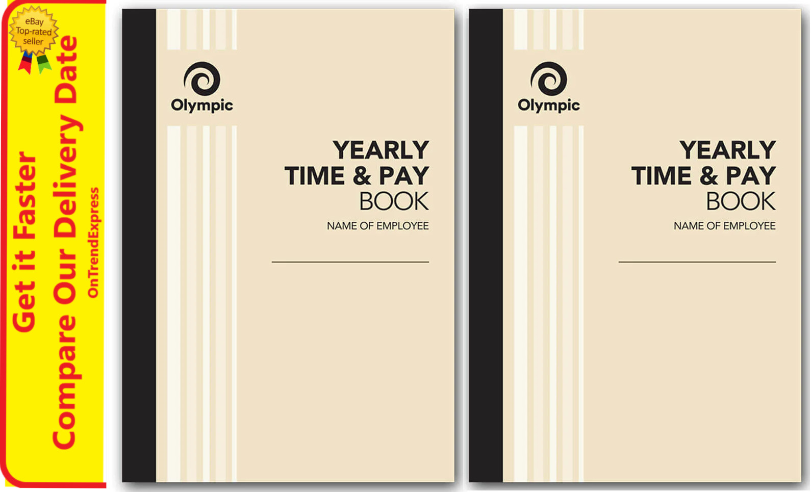 2 x Olympic Time and Pay Book A5 210 x 148 32 Pages ATO Compliant *
