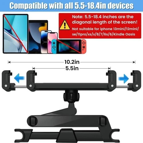 Tablet iPad Holder for Car Mount Backseat Headrest Car Tablet Holder Back Seat