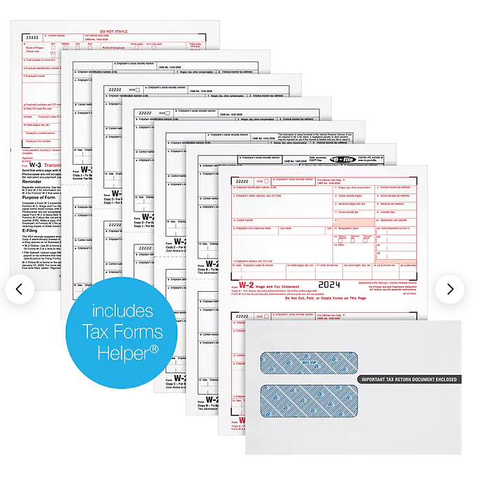 Adams 2024 1099-MISC 4-Part Laser/Inkject Tax Forms 50/pack (LMISC425Q)