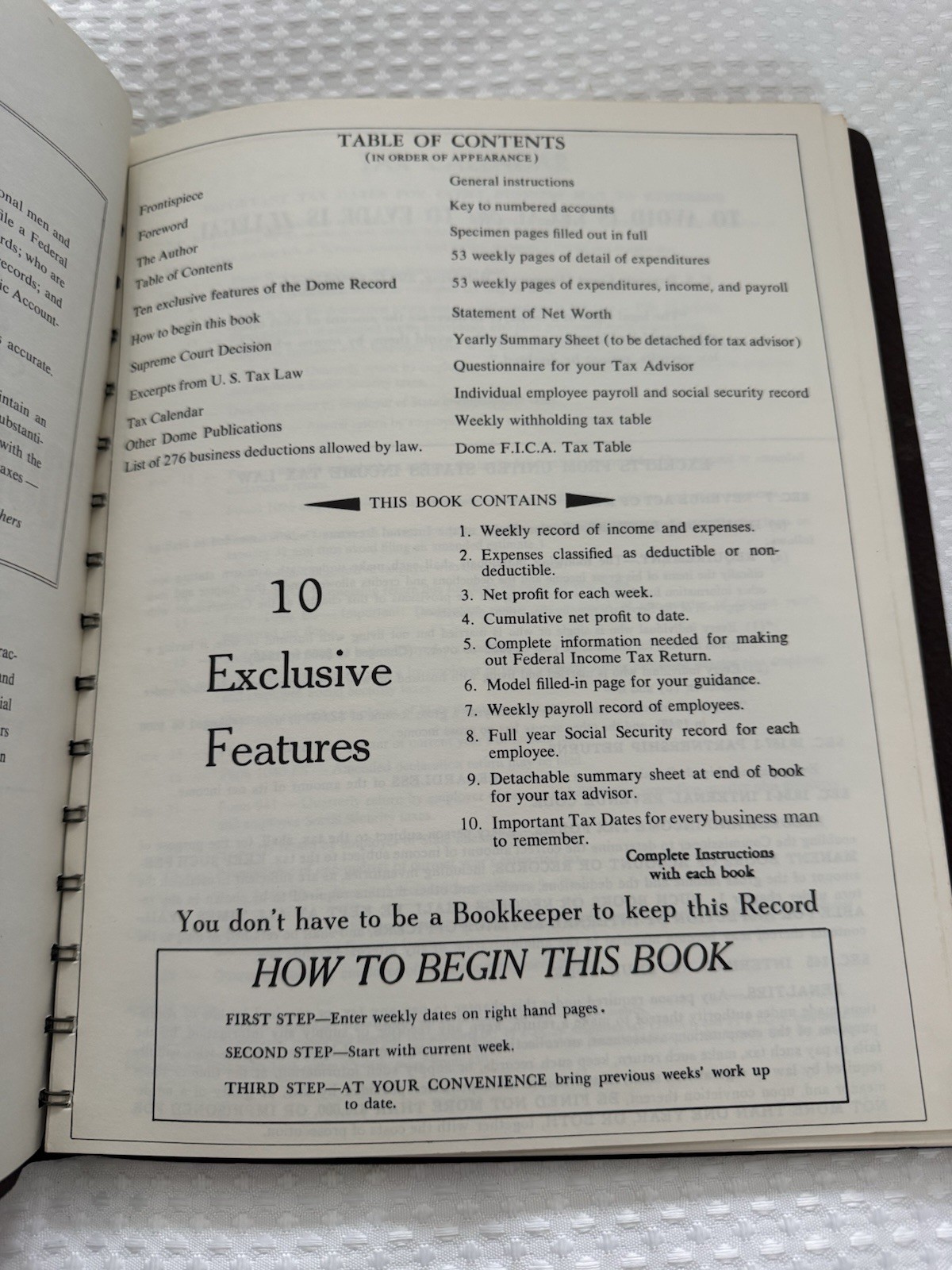 Vintage Dome Simplified Weekly Bookkeeping Record No 600 Unused Ledger Accounts