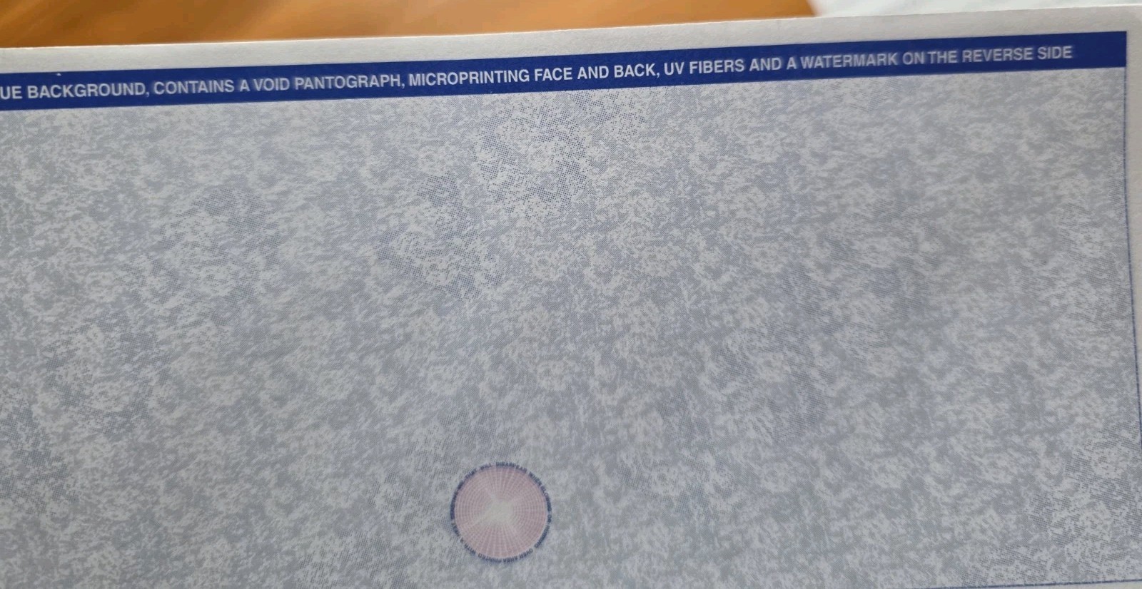 🔥 500 Tyler Tech MUNIS Blank Check Stock Paper – Check on Top – Blue Marble