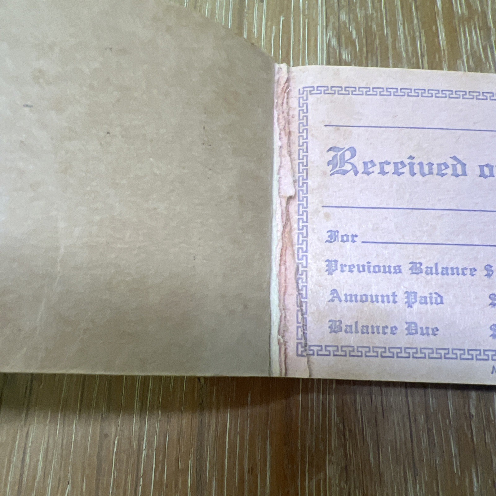 Vintage Duplicate Cash Receipt Book w/Carbon Paper 95% Full