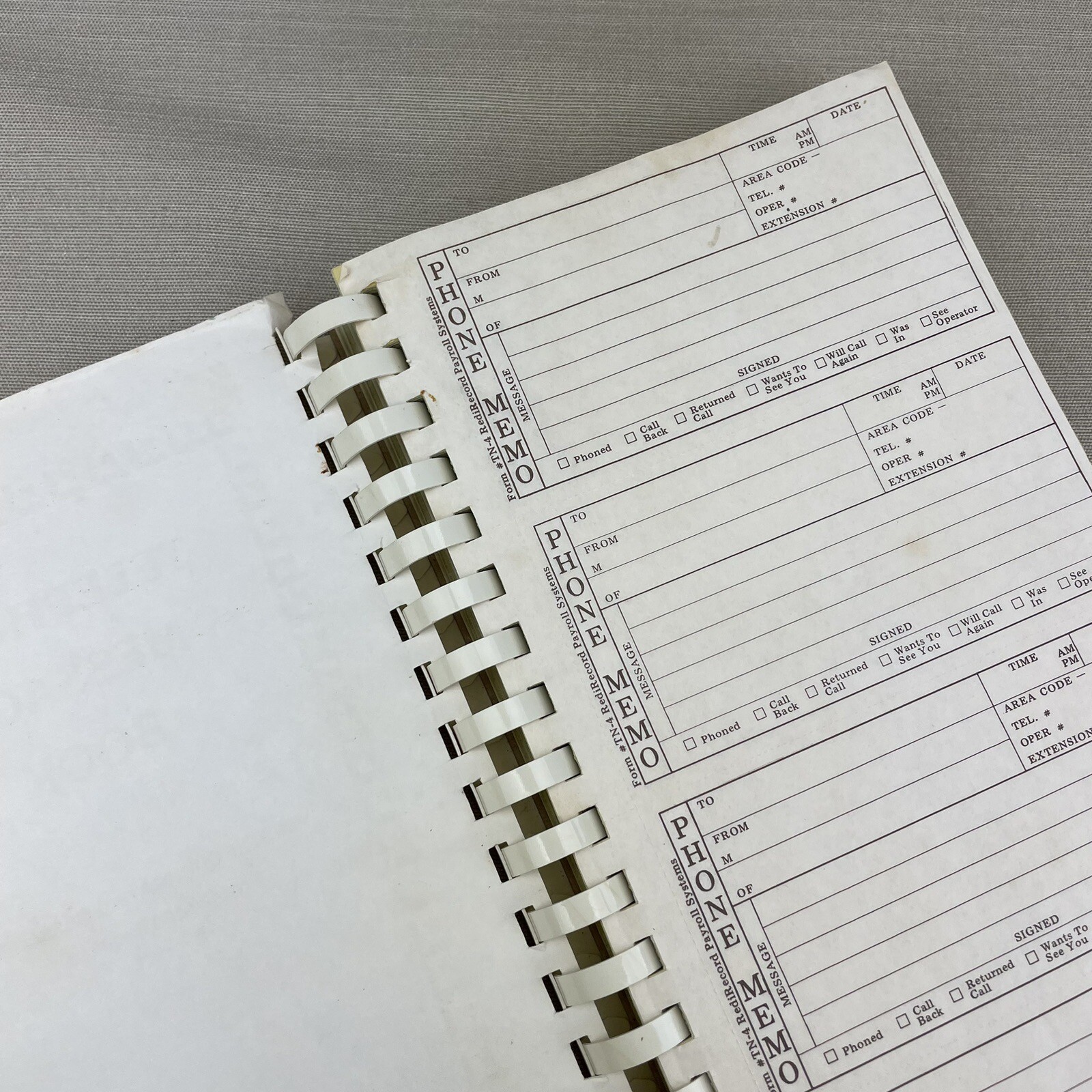 Telephone Message Memo Book Vintage Self Duplicating ~No Carbon~ RRPS TN-4