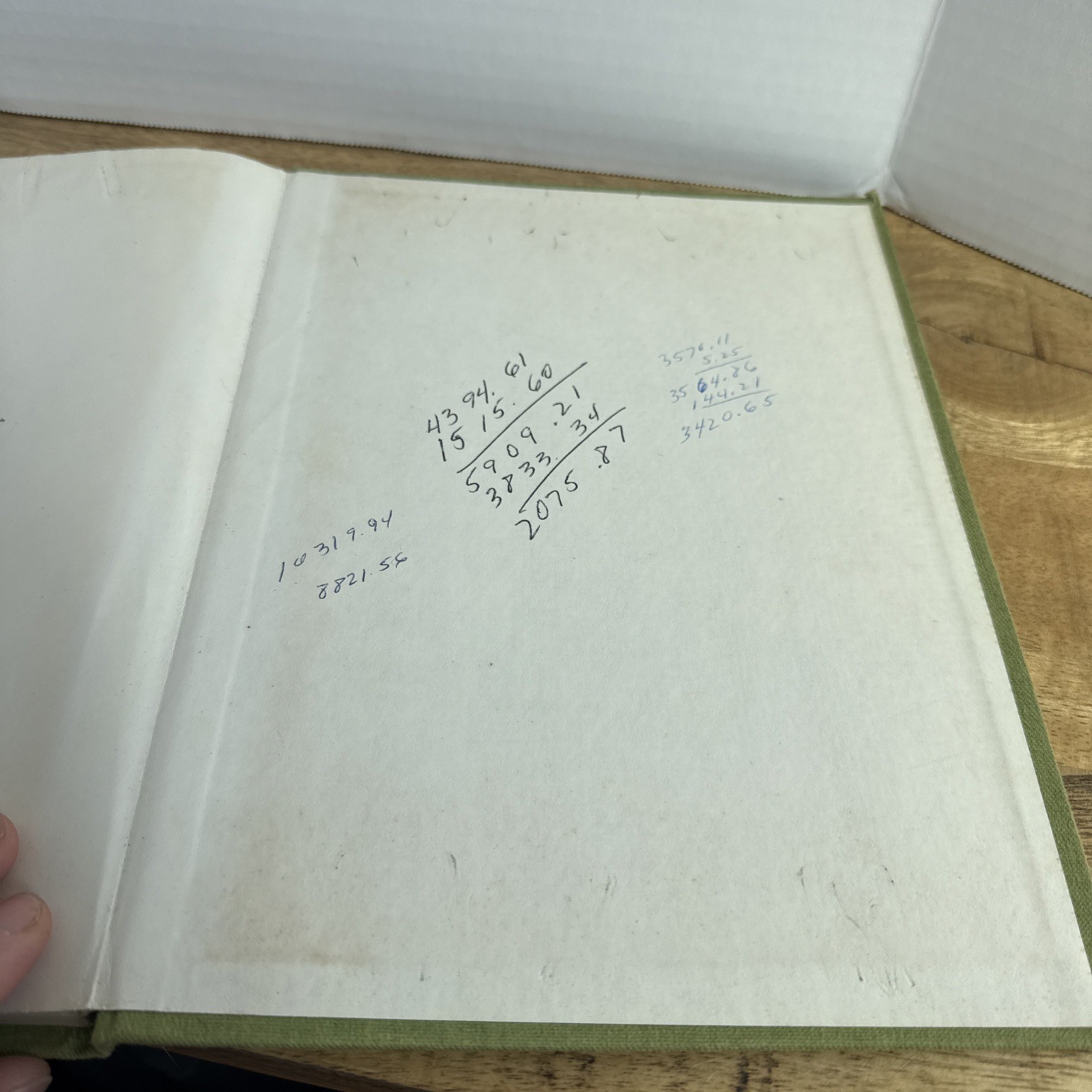Federal Supply Service Record Book Used Some Writing On Pages