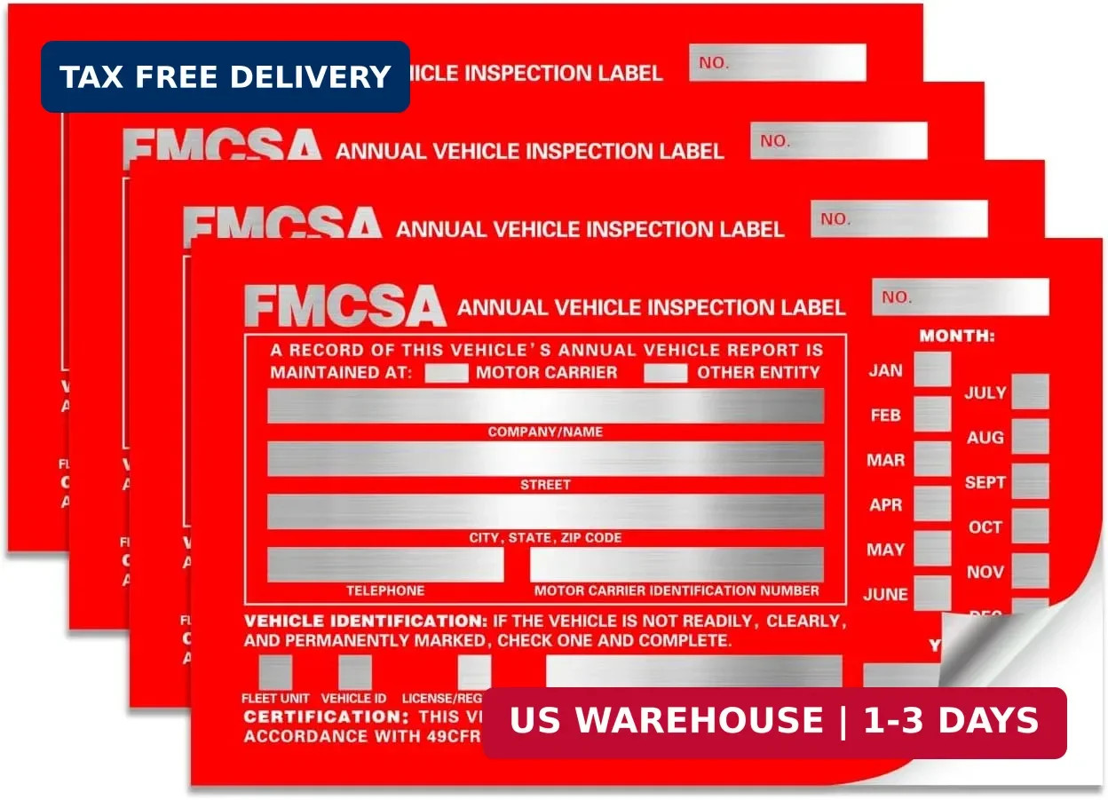 Annual Vehicle Inspection Report Form 25-pk 3-Ply Carbonless, 8.5″ x 11.75″