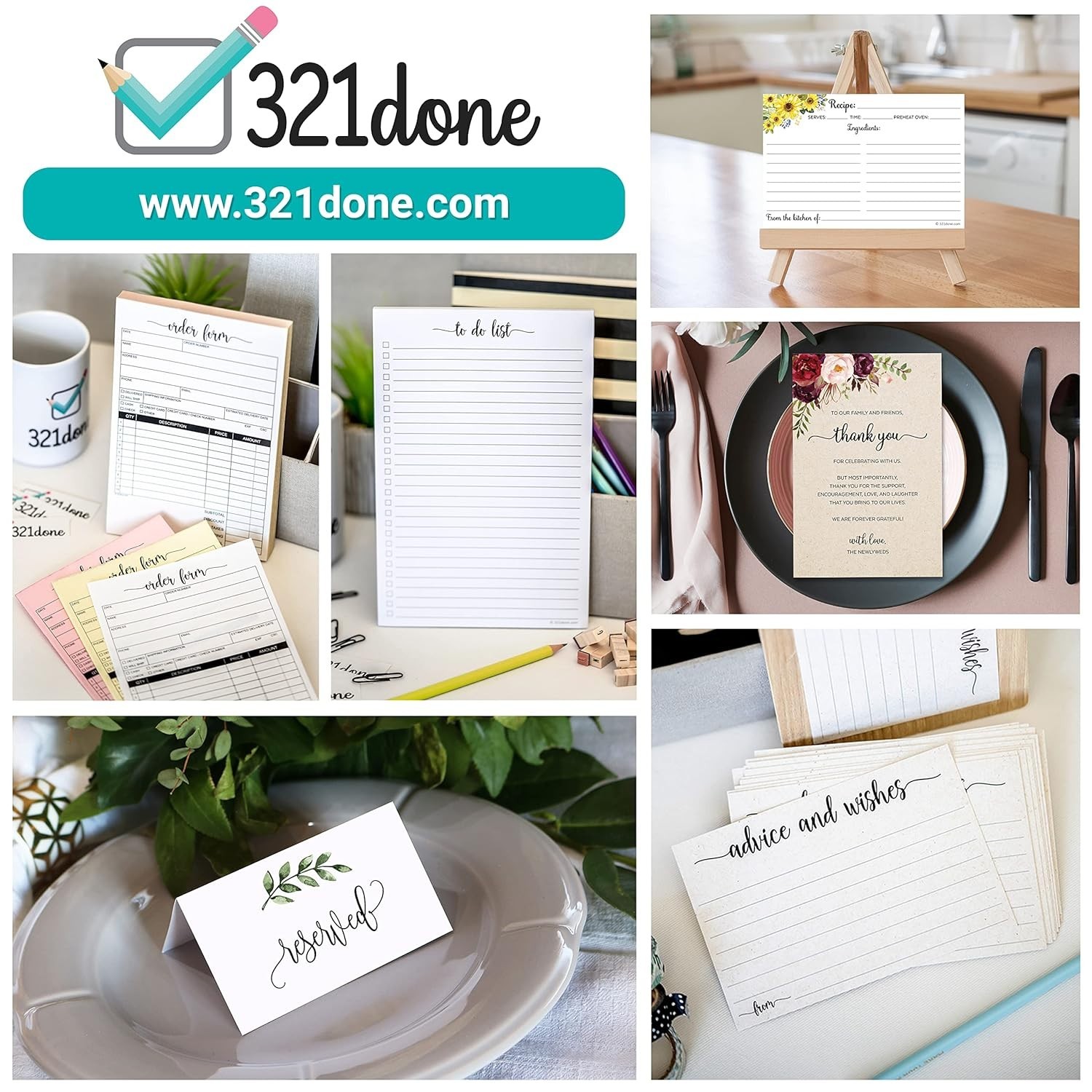 321Done 4-Pack Carbonless Receipt Pad – 3.4×5.5 Duplication for Small Business