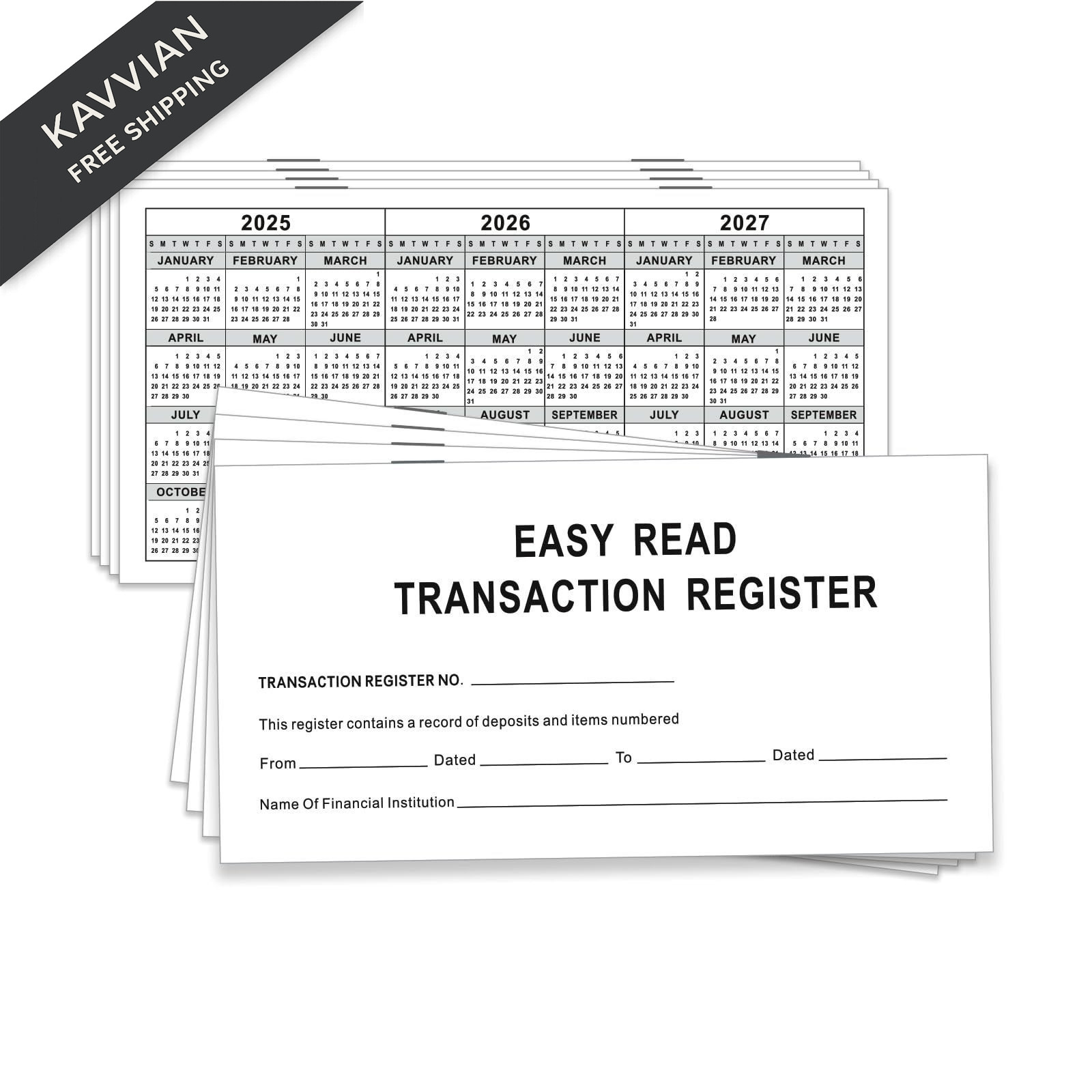 12 Pack Checkbook Register, Check Registers for Personal Checkbook, Thick…