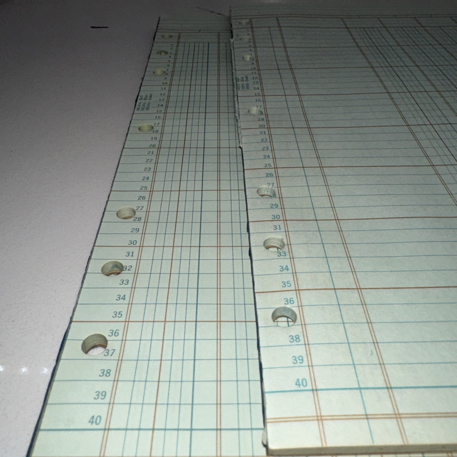 VTG 1968 Wilson Jones Write Columnar Pad Green 6 Columns Accounting Ledger D3