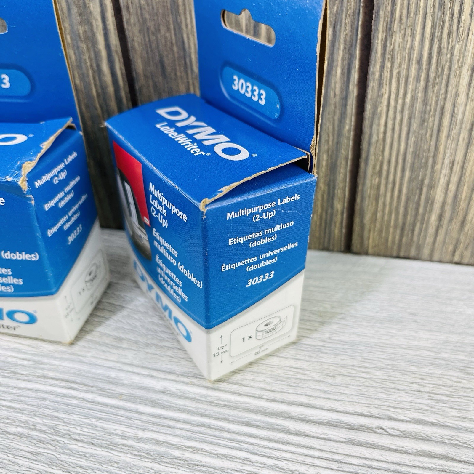 DYMO LabelWriter Multipurpose Labels 1/2 x 1 White 1000 Labels/Roll 30333 Lot 3