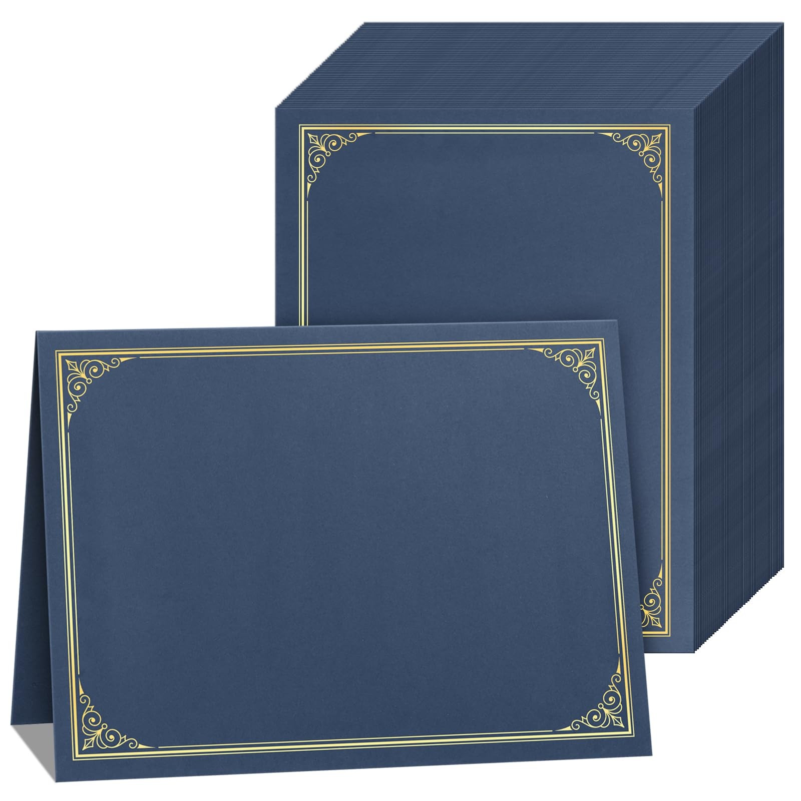 SUNEE Certificate Holders(Blue, 60 Packs, New Pattern), 60 Blue