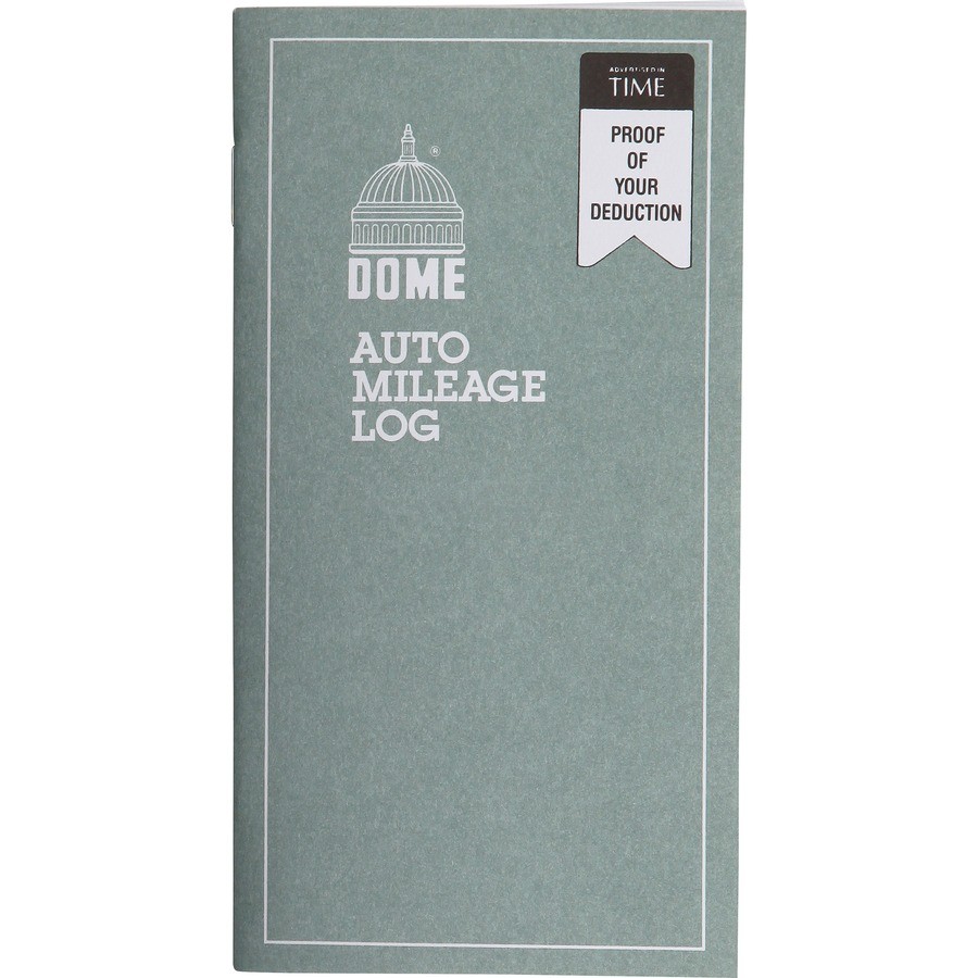 Dome Publishing DOM770 Auto Mileage Log 32 Sheets 6.25″x3.25″ White
