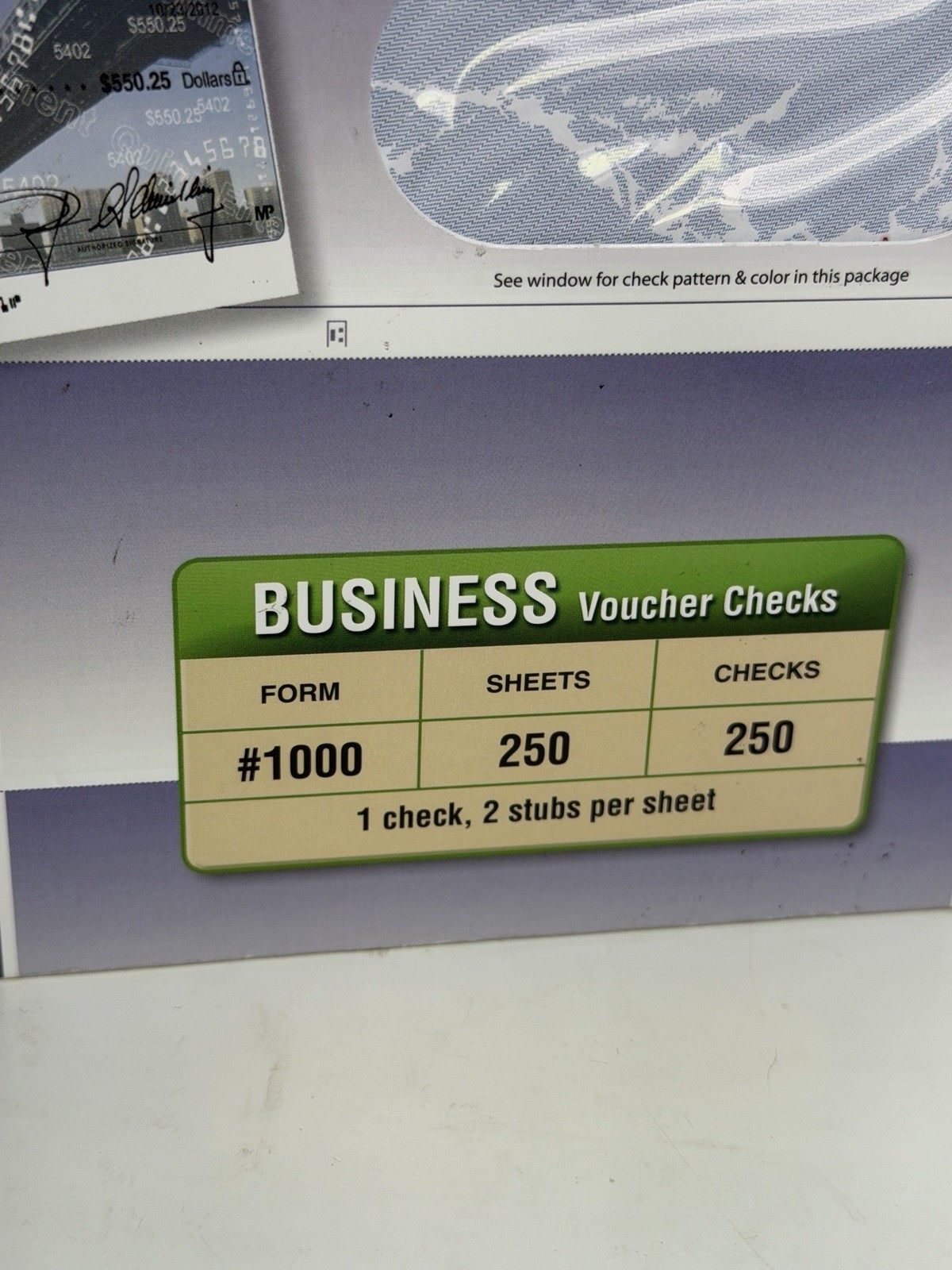 Versacheck Security Business Voucher Check Refill Form #1000 Unopened Sealed