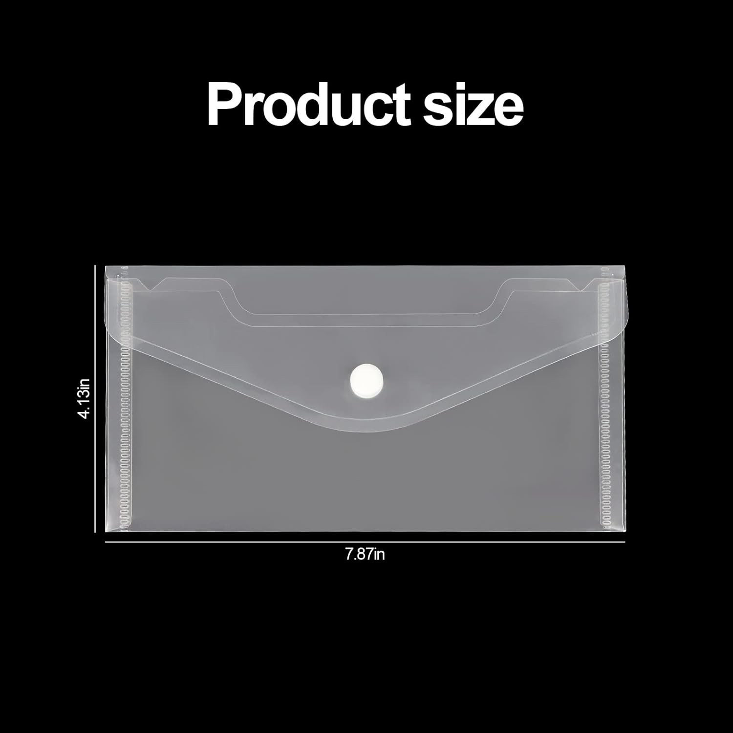 Plastic Envelopes 10 Pack Clear Document 4.13×7.87inch, Transparent