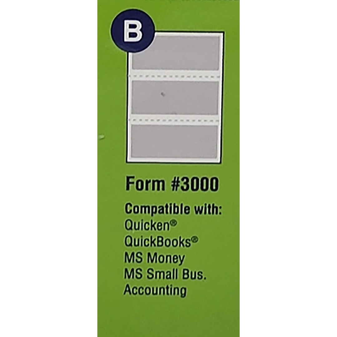 VersaCheck Security Business Check Refills 750 Standard Checks Form #3000