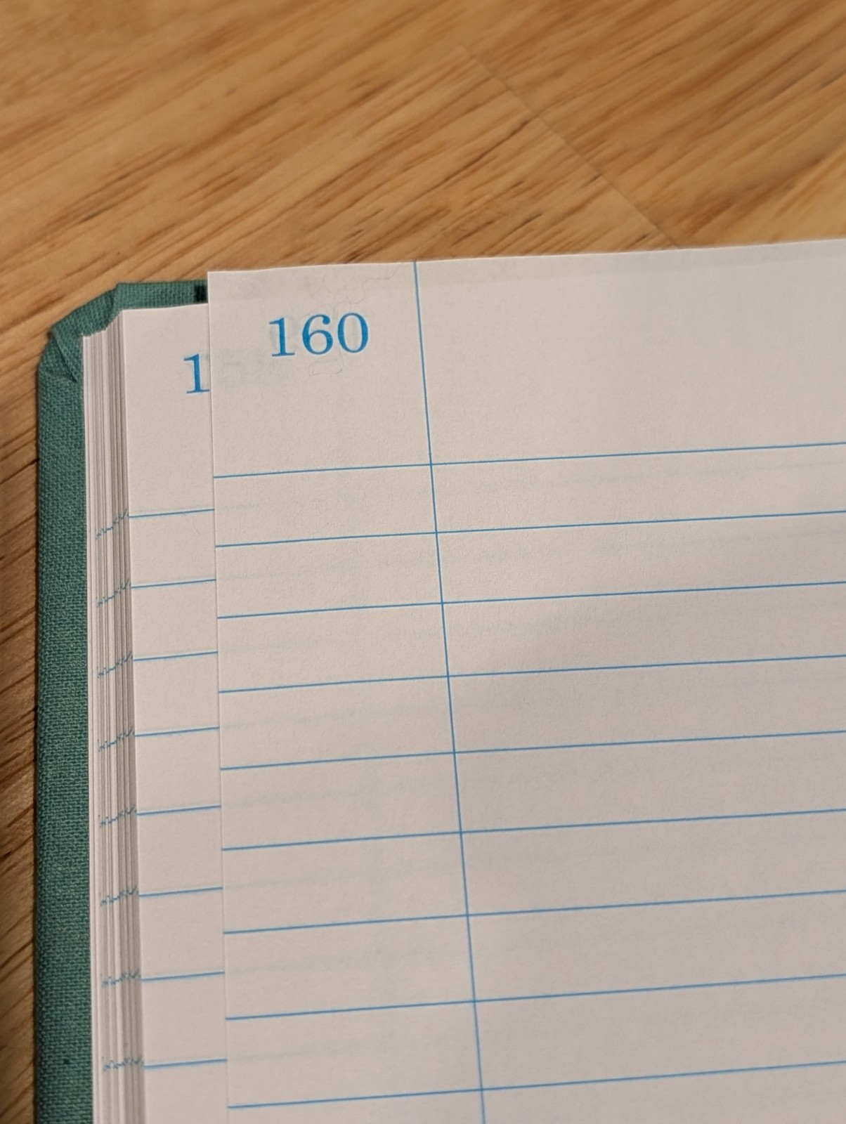 Boorum & Pease Record/Account Book Journal Rule Blue 160 Pages 11.75 x 7