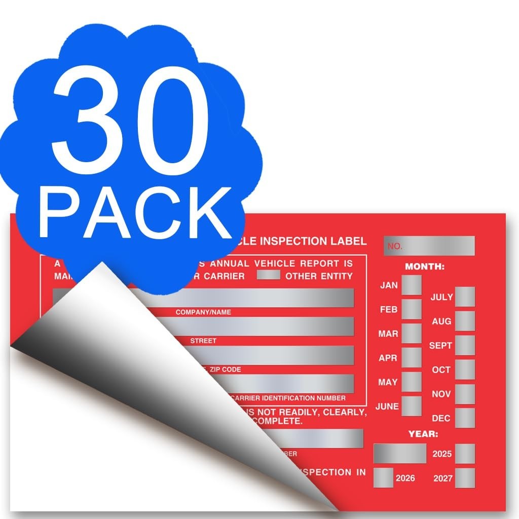 30-Pack Vehicle Condition Report Forms, 3-Ply Carbonless, Aluminum Date Labels f