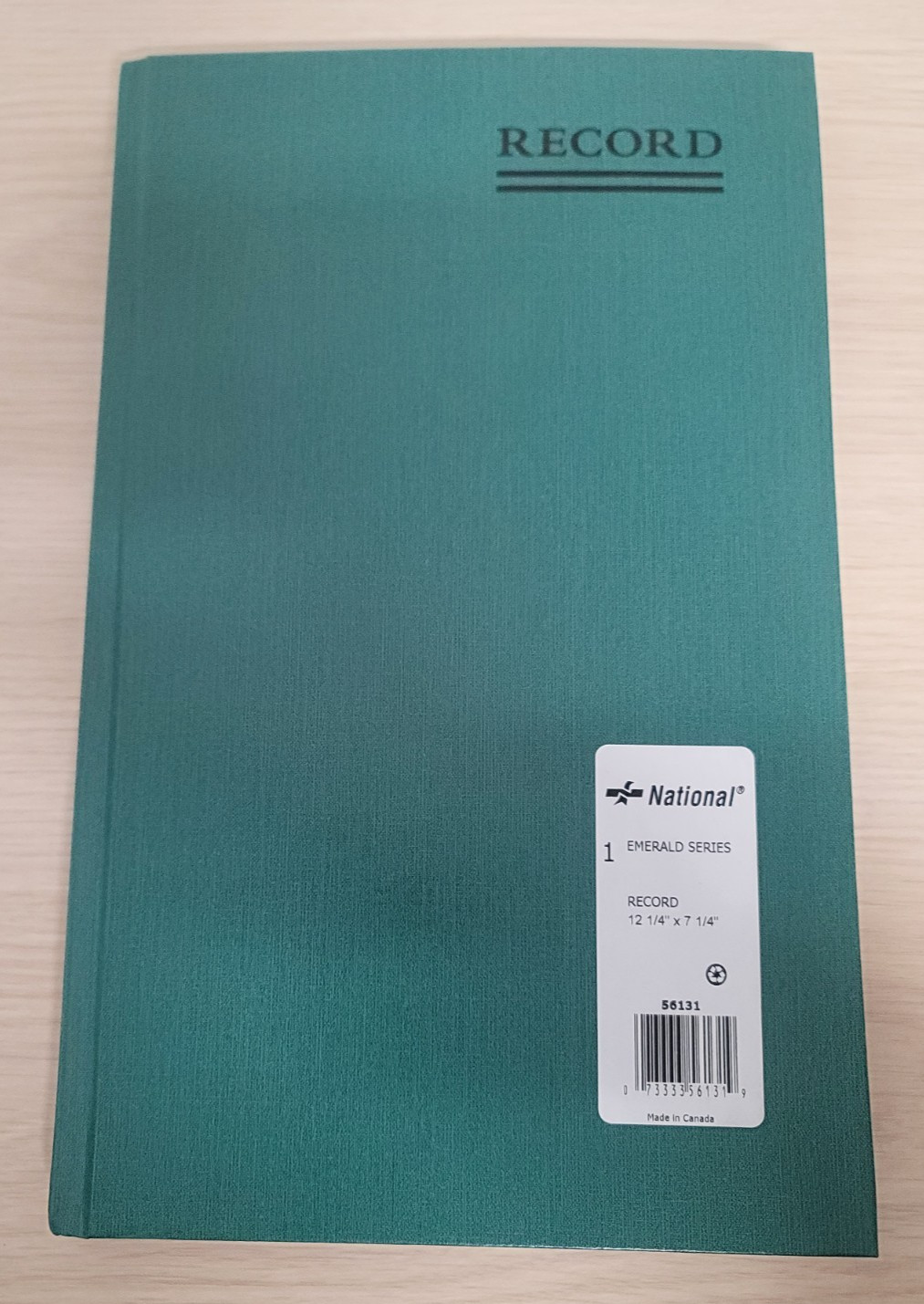 NATIONAL Emerald Series Record Book, 7.25″W x 12.25″H 150 Sheets/Book (56131)
