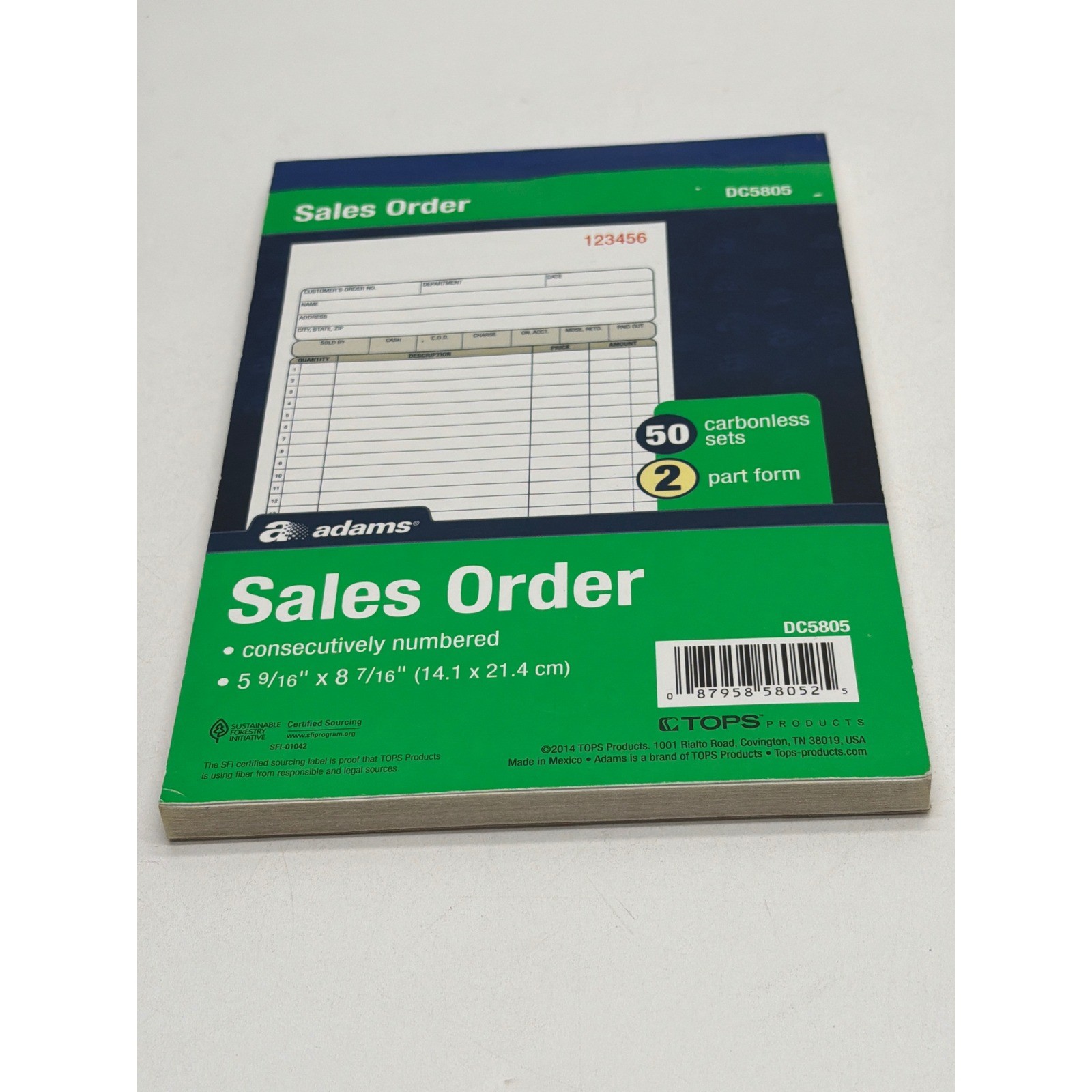 Adams Business Forms Bundle Sales Order Invoice Money Rent Receipt 2-Part 3 Pack