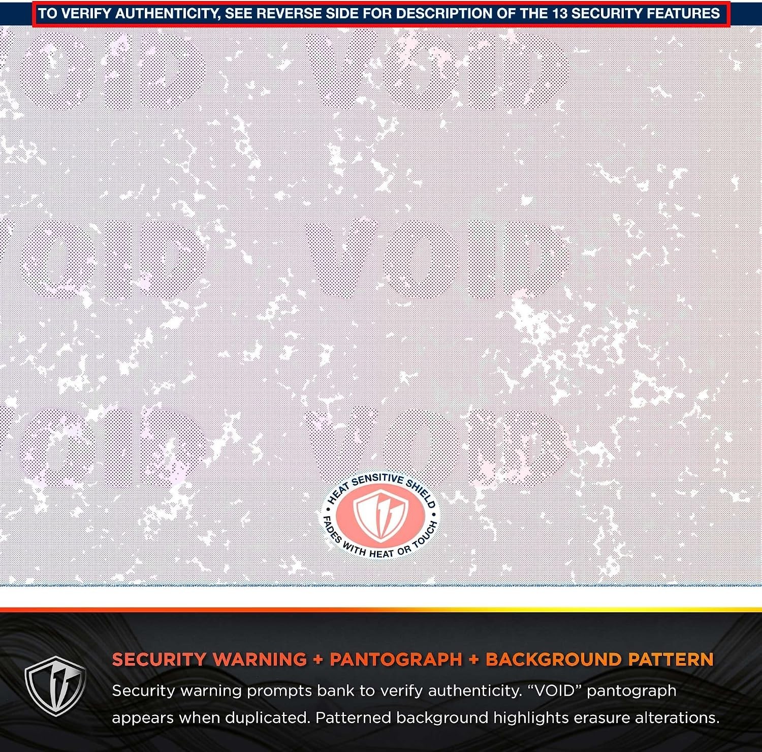 Secure and Eco-Friendly Blank Business Check Paper – 500 Sheets – Biodegradable