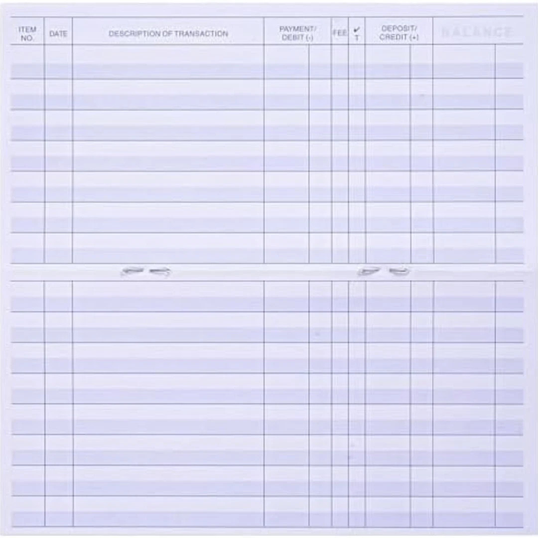 24 PCS Check Registers for Personal Checkbook, Easy to Read Checkbook Register