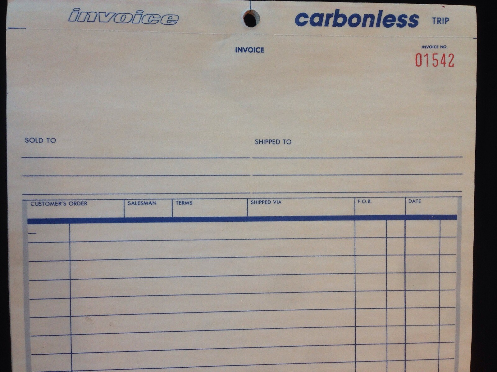Rediform (50) Carbonless Speedisets “Invoice” 7P737 8-1/2″ x 11-5/8″ 3 parts