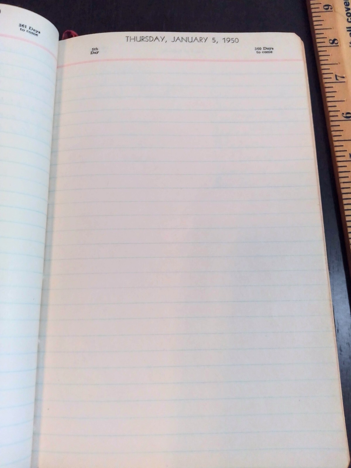 Vintage Ledger Book 1950 from National Blank Book Co. USA journal diary