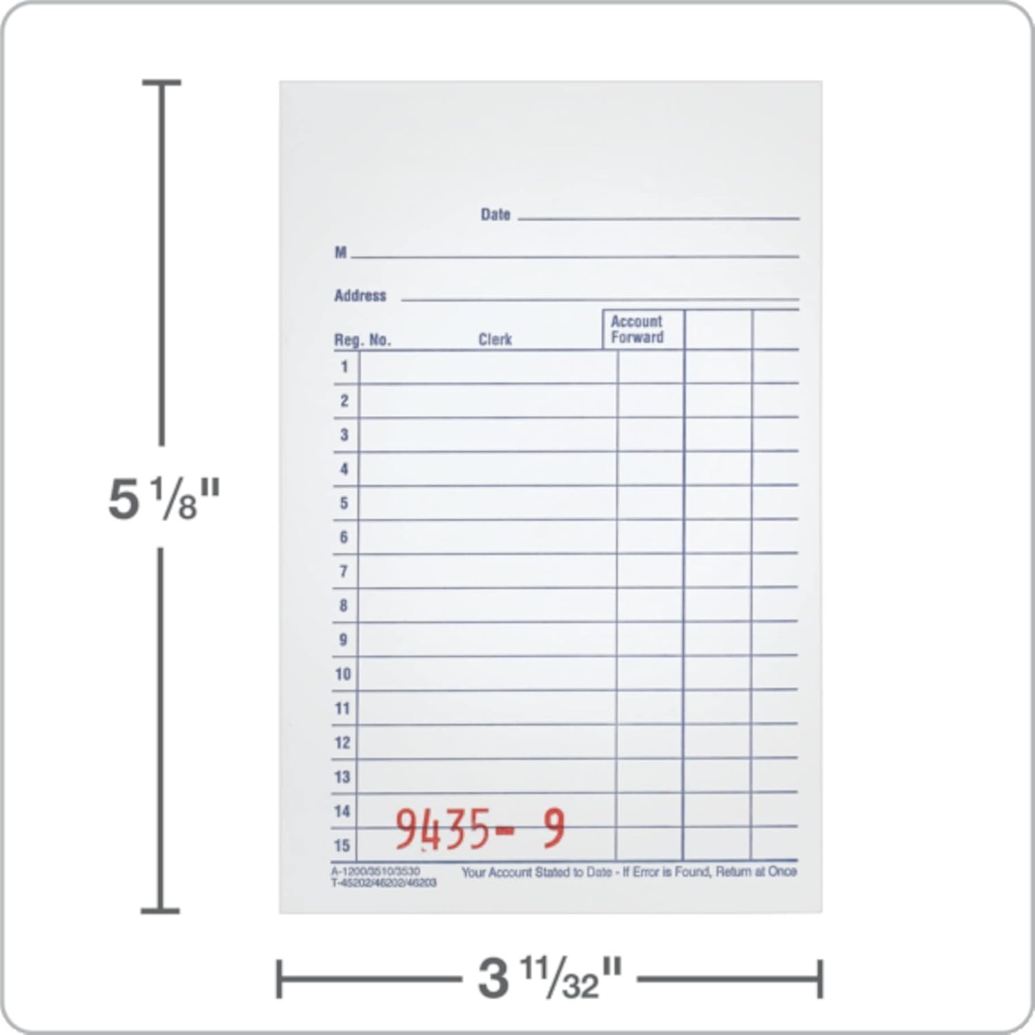 Professional Carbonless Sales Book – 2-Part Receipts, 50 Sets, Pack of 10
