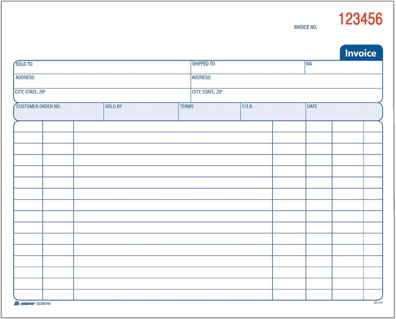 Spiral Invoice Book, 50 Carbonless Forms, 8.5 x 7.25 Inches – Professional Qu…