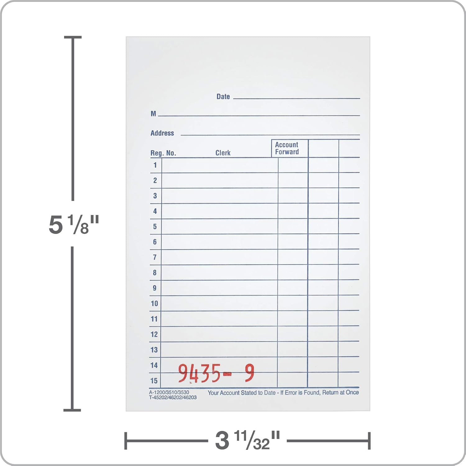 General Purpose Sales Book, 2-Part, Carbonless, White/Canary, 3-11/32 X 5-5/8, 5