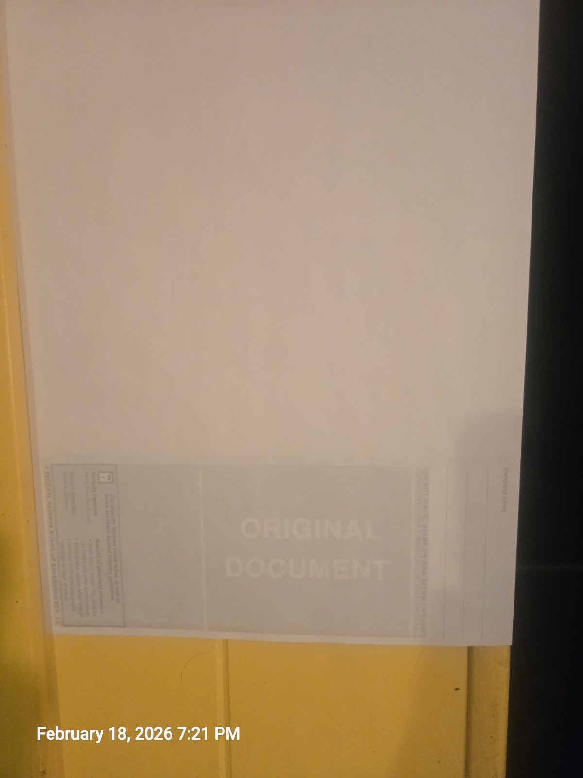AmeriChecks Blank Computer Checks Security Form 5967-5967 Top Printing