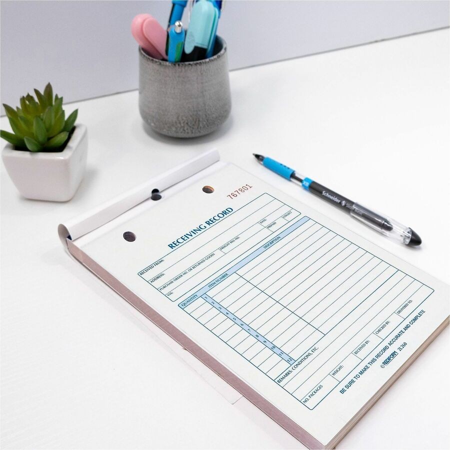 Rediform 2L260 Receiving Record Slip Book 50 Sheets Carbonless